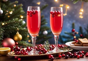 Cranberry Mimosas