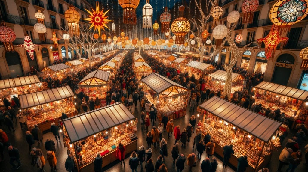 Barcelona's Fira de Santa Llucia Christmas Market