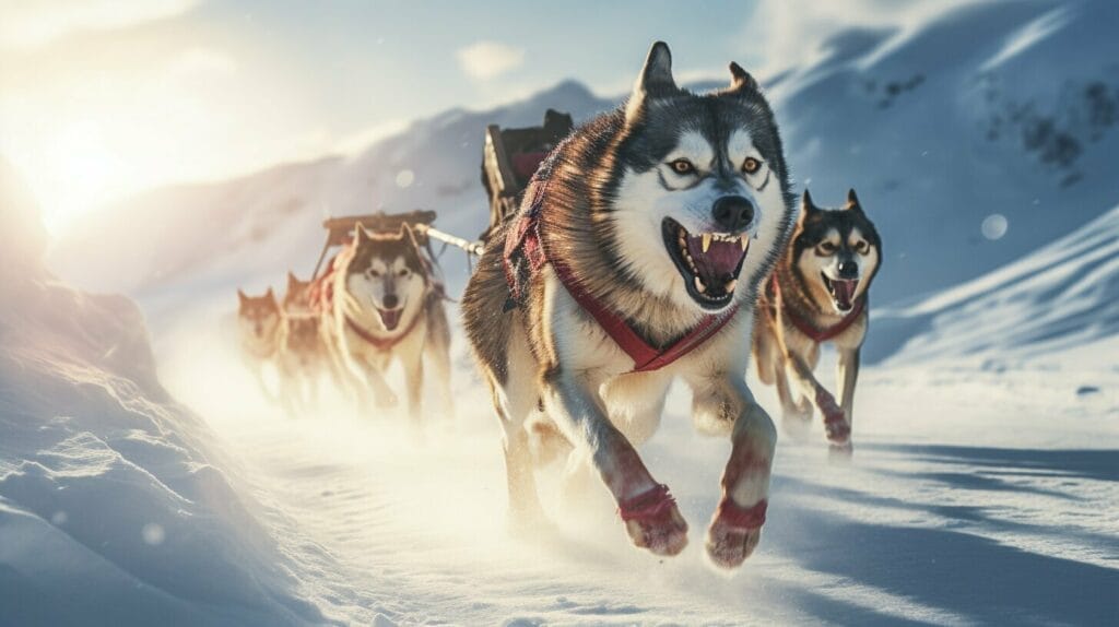 Greenlandic sled race