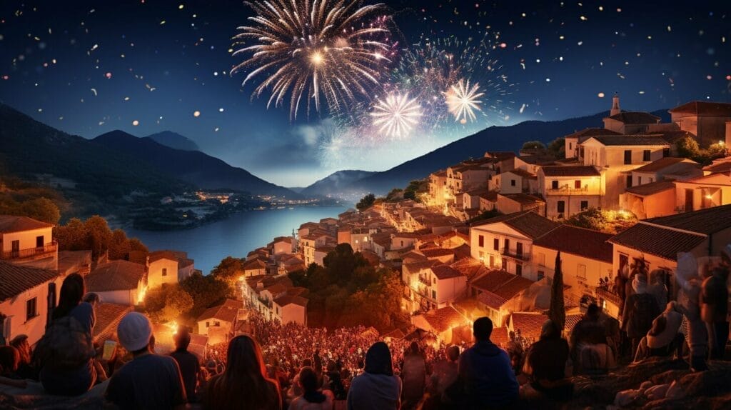 Holiday fireworks display, Greek Christmas traditions
