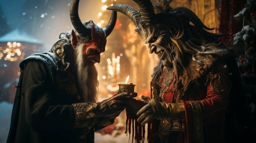 Krampus and St. Nicholas Day celebration in Austria