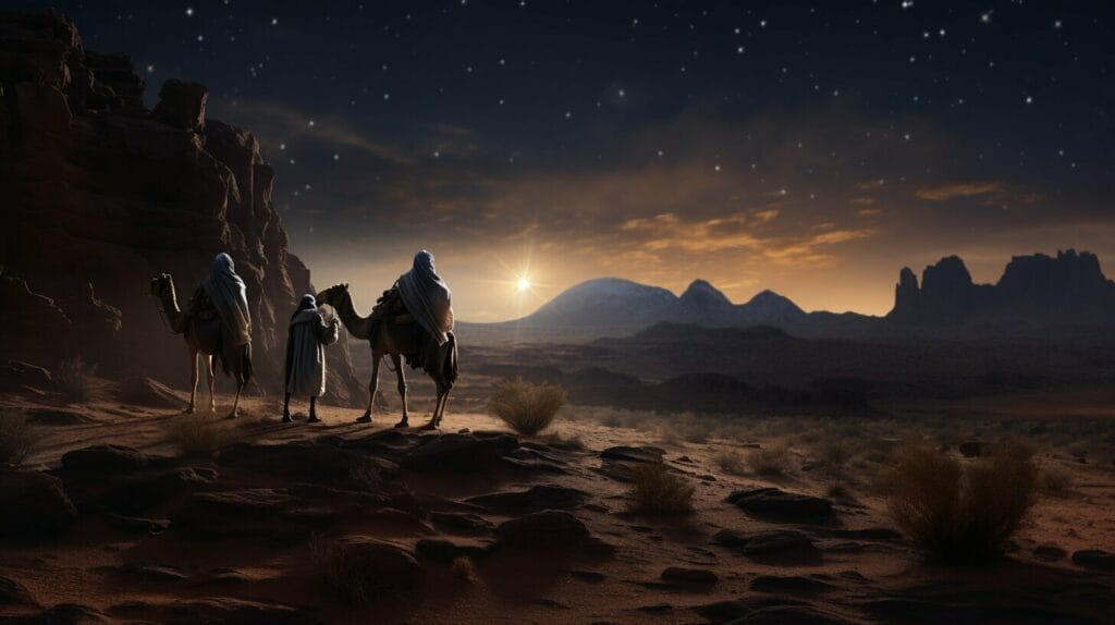 Wise Men following the Star of Bethlehem