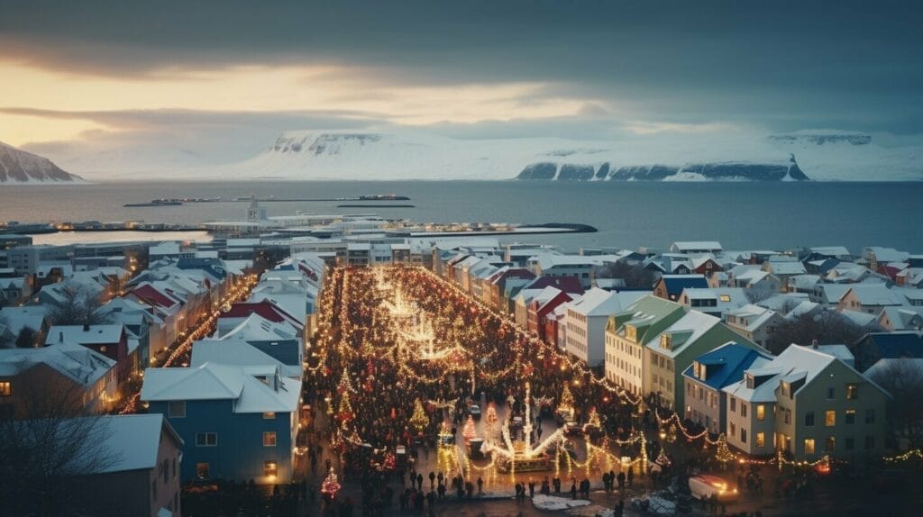Yule Town Celebrations in Iceland