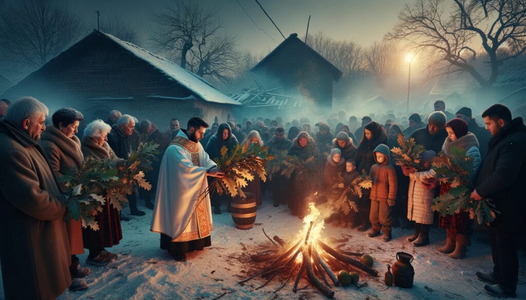 Serbian Badnjak and Oak Branch Blessing