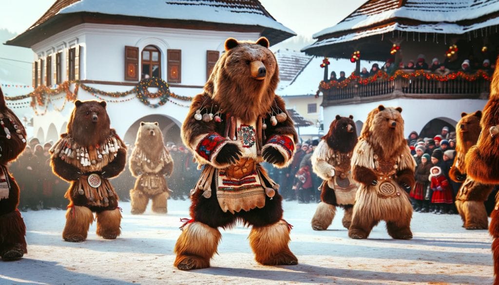 romanian christmas Bear Dance Ritual